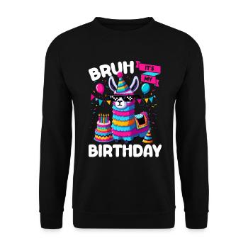 Lama Pinata Süße Alpaka -Tiergeburtstagsfiesta - Unisex Pullover - Schwarz - Vorne - Alina (178cm) & Michal (187cm)