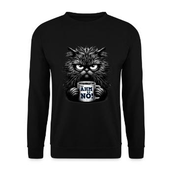 Umm Nope chat drôle ironique thé café dictons - Sweat-shirt Unisexe - noir - Devant - Alina (178cm) & Michal (187cm)