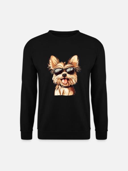 Lustiger Yorkshire Terrier Hund - Unisex Pullover - Schwarz