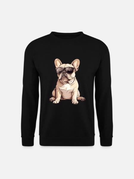Lustig French Bulldog Französische Bulldogge Hund - Unisex Pullover - Schwarz