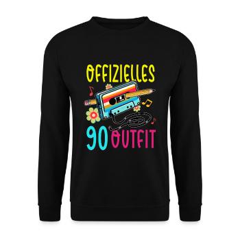 Cassettes Player Mixtape Music 80s Vintage Retro - Unisex Sweatshirt - black - Front - Alina (178cm) & Michal (187cm)