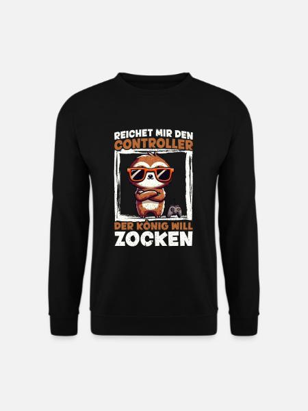 Reicht mir den Controller die Königin will zocken - Unisex Pullover - Schwarz