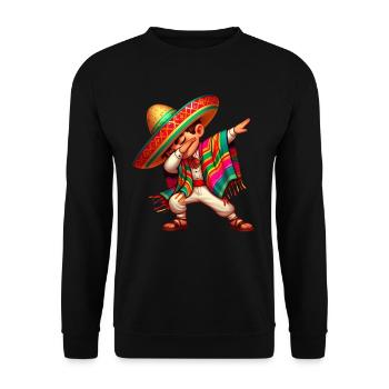 Mexikanischer Junge Tubt Sombrero Cinco De Mayo - Unisex Pullover - Schwarz - Vorne - Alina (178cm) & Michal (187cm)