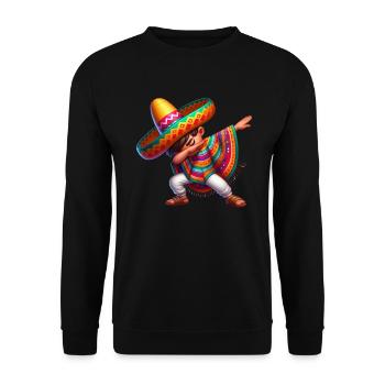 Mexikanischer Junge Tubt Sombrero Cinco De Mayo - Unisex Pullover - Schwarz - Vorne - Alina (178cm) & Michal (187cm)