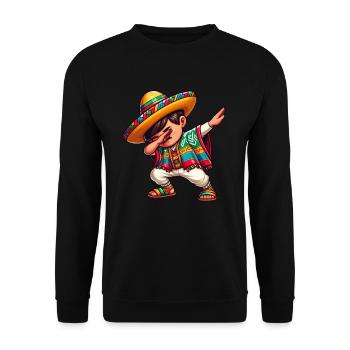 Mexikanischer Junge Tubt Sombrero Cinco De Mayo - Unisex Pullover - Schwarz - Vorne - Alina (178cm) & Michal (187cm)