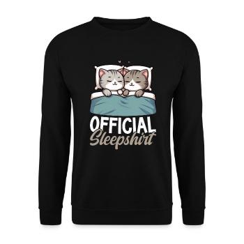 Official Sleeper American Short Lover - Unisex Sweatshirt - black - Front - Alina (178cm) & Michal (187cm)