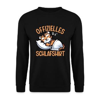 Official Tiger Tiger Lover Sleep Shirt - Unisex Sweatshirt - black - Front - Alina (178cm) & Michal (187cm)