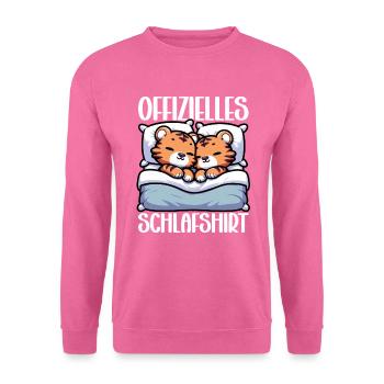 Offizielles Schlafshirt Tiger Tigerliebhaber - Unisex Pullover - Pink - Vorne