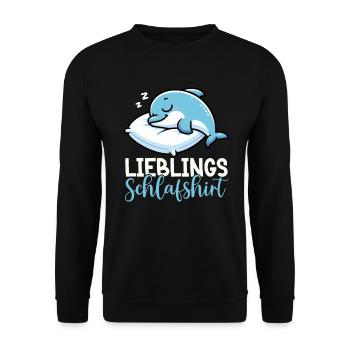 Chemise de nuit officielle Pyjama dauphin - Sweat-shirt Unisexe - noir - Devant - Alina (178cm) & Michal (187cm)