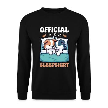 Official Sleeper Collie Lover Sleeps - Unisex Sweatshirt - black - Front - Alina (178cm) & Michal (187cm)