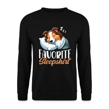 Official Sleeper Collie Lover Sleeps - Unisex Sweatshirt - black - Front - Alina (178cm) & Michal (187cm)