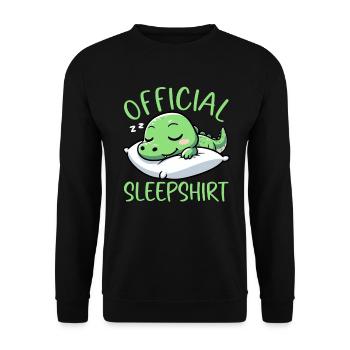 Official Sleeping House Crocodile Sleep Lovers - Unisex Sweatshirt - black - Front - Alina (178cm) & Michal (187cm)