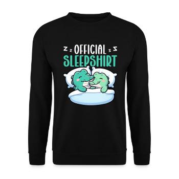Official Sleeping House Crocodile Sleep Lovers - Unisex Sweatshirt - black - Front - Alina (178cm) & Michal (187cm)