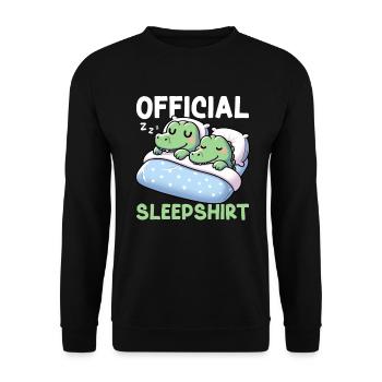Official Sleeping House Crocodile Sleep Lovers - Unisex Sweatshirt - black - Front - Alina (178cm) & Michal (187cm)