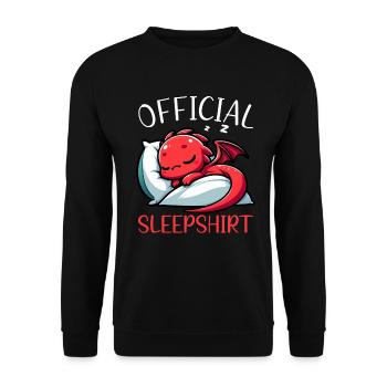 Official Sleeper Dragon Sweet Lazy - Unisex Sweatshirt - black - Front - Alina (178cm) & Michal (187cm)