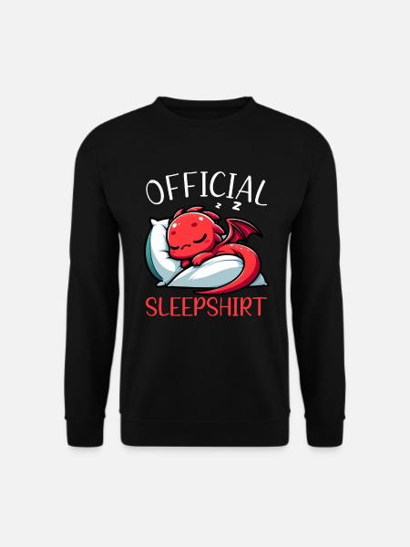 Official Sleeper Dragon Sweet Lazy - Unisex Sweatshirt - black