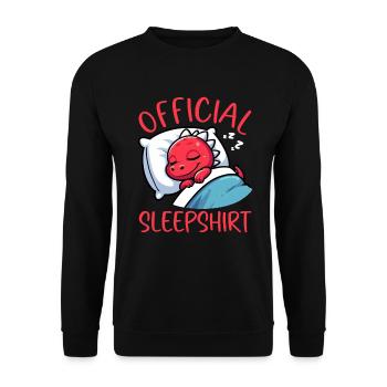 Official Sleeper Dragon Sweet Lazy - Unisex Sweatshirt - black - Front - Alina (178cm) & Michal (187cm)