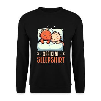 Official Sleeper Dragon Sweet Lazy - Unisex Sweatshirt - black - Front - Alina (178cm) & Michal (187cm)