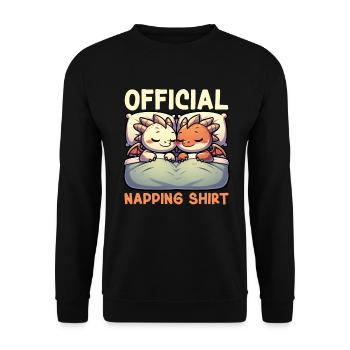 Official Sleeper Dragon Sweet Lazy - Unisex Sweatshirt - black - Front - Alina (178cm) & Michal (187cm)