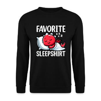 Official Sleeper Dragon Sweet Lazy - Unisex Sweatshirt - black - Front - Alina (178cm) & Michal (187cm)