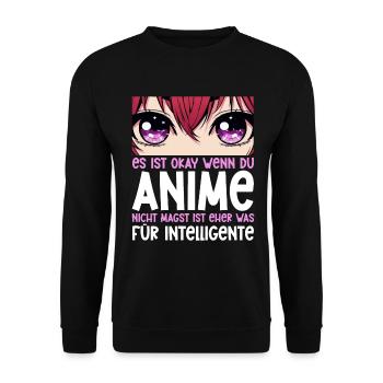Anime Manga Otaku Japan Kawaii Waifu Anime Cosplay - Unisex Sweatshirt - black - Front - Alina (178cm) & Michal (187cm)