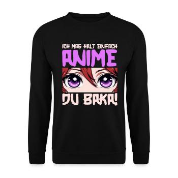 Anime Manga Otaku Japan Kawaii Waifu Anime Cosplay - Unisex Sweatshirt - black - Front - Alina (178cm) & Michal (187cm)