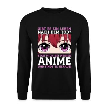 Anime Manga Otaku Japan Waifu Anime Girl Cosplay - Unisex Sweatshirt - black - Front - Alina (178cm) & Michal (187cm)
