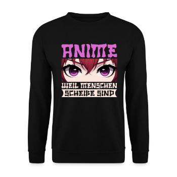 Anime Manga Otaku Japan Waifu Anime Girl Cosplay - Unisex Pullover - Schwarz - Vorne - Alina (178cm) & Michal (187cm)