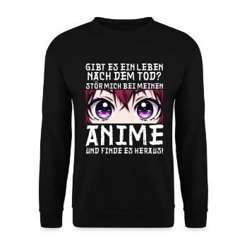Anime Manga Otaku Japan Waifu Anime Girl Cosplay - Unisex Sweatshirt - black - Front - Alina (178cm) & Michal (187cm)