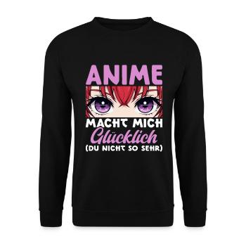 Anime Manga Otaku Japan Waifu Anime Girl Cosplay - Unisex Sweatshirt - black - Front - Alina (178cm) & Michal (187cm)