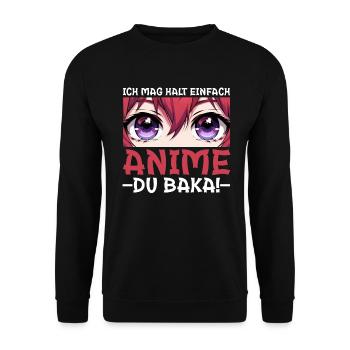 Anime Manga Otaku Japan Waifu Anime Girl Cosplay - Unisex Sweatshirt - black - Front - Alina (178cm) & Michal (187cm)