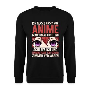 Anime Manga Otaku Japan Waifu Anime Girl Cosplay - Unisex Sweatshirt - black - Front - Alina (178cm) & Michal (187cm)