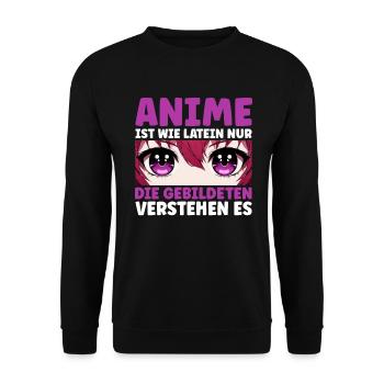 Anime Manga Otaku Japan Waifu Anime Girl Cosplay - Unisex Sweatshirt - black - Front - Alina (178cm) & Michal (187cm)