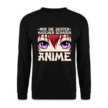 Anime Manga Otaku Japan Waifu Anime Girl Cosplay - Unisex Sweatshirt - black - Front - Alina (178cm) & Michal (187cm)
