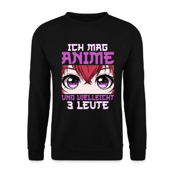 Anime Manga Otaku Japan Waifu Anime Girl Cosplay - Unisex Sweatshirt - black - Front - Alina (178cm) & Michal (187cm)