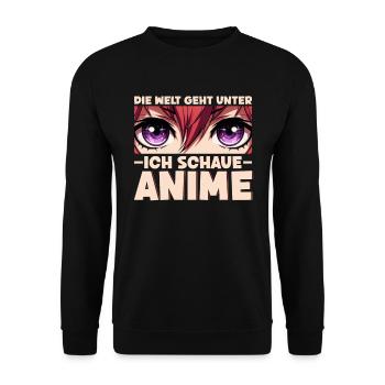 Anime Manga Otaku Japan Waifu Anime Girl Cosplay - Unisex Sweatshirt - black - Front - Alina (178cm) & Michal (187cm)