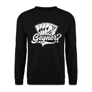 Schafkopf Kartenspiel Schafkopfer Österreich - Unisex Pullover - Schwarz - Vorne - Alina (178cm) & Michal (187cm)