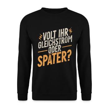 Electronics Technician Electrics Profession Volt Electrical Engineering - Unisex Sweatshirt - black - Front - Alina (178cm) & Michal (187cm)