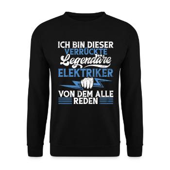 Electronics Technician Electrics Profession Volt Electrical Engineering - Unisex Sweatshirt - black - Front - Alina (178cm) & Michal (187cm)