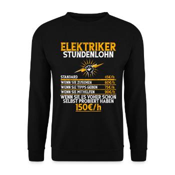 Electronics Technician Electrics Profession Volt Electrical Engineering - Unisex Sweatshirt - black - Front - Alina (178cm) & Michal (187cm)