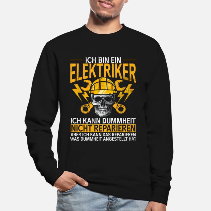 Electronics Technician Electrics Profession Volt Electrical Engineering Unisex Sweatshirt