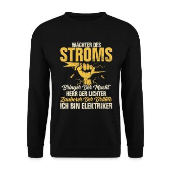 Electronics Technician Electrics Profession Volt Electrical Engineering - Unisex Sweatshirt - black - Front - Alina (178cm) & Michal (187cm)