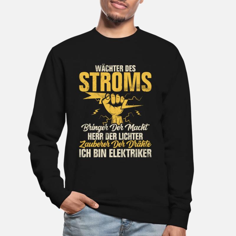 Electronics Technician Electrics Profession Volt Electrical Engineering Unisex Sweatshirt
