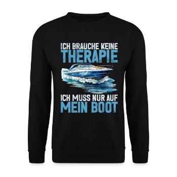 Capitaine à voile Dire bateau Voilier Capitaine - Sweat-shirt Unisexe - noir - Devant - Alina (178cm) & Michal (187cm)