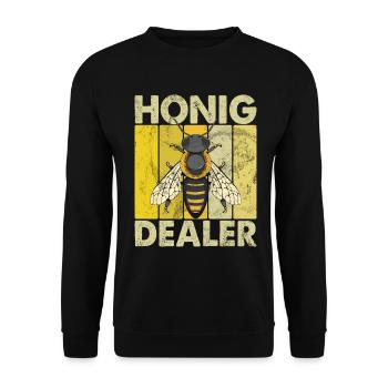 Beekeepers Bees Honey Nature Bee Whispers Beekeeping - Unisex Sweatshirt - black - Front - Alina (178cm) & Michal (187cm)
