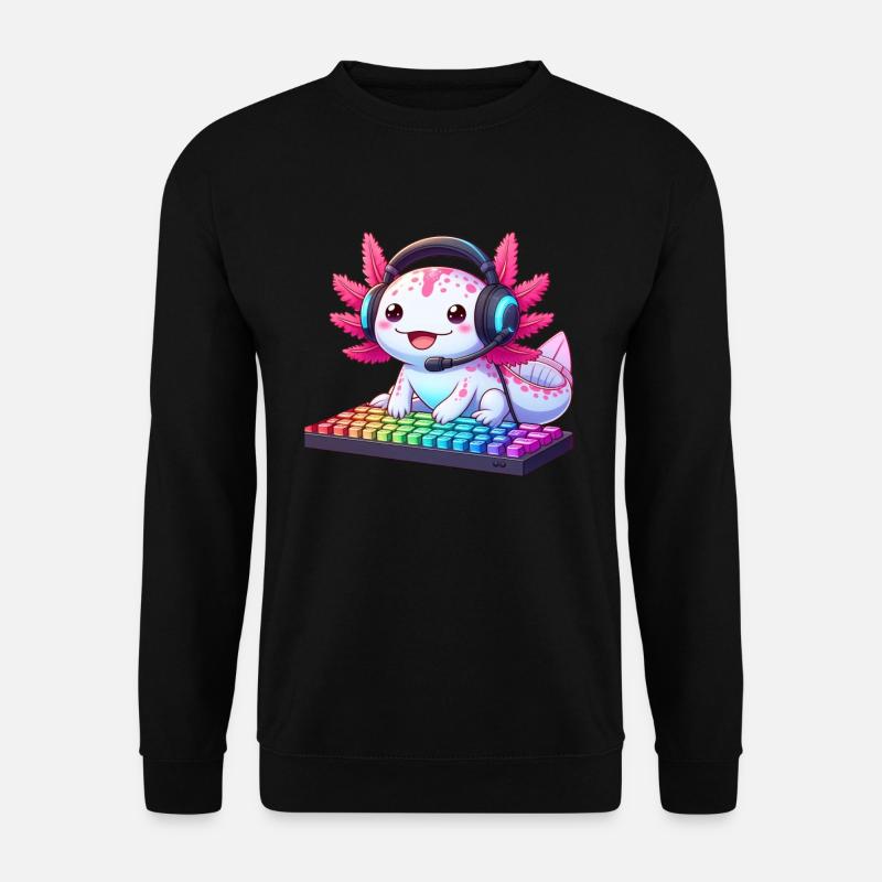 Gamesolotl Axolotl PC Gaming Gamer Videospieler - Unisex Pullover - Schwarz