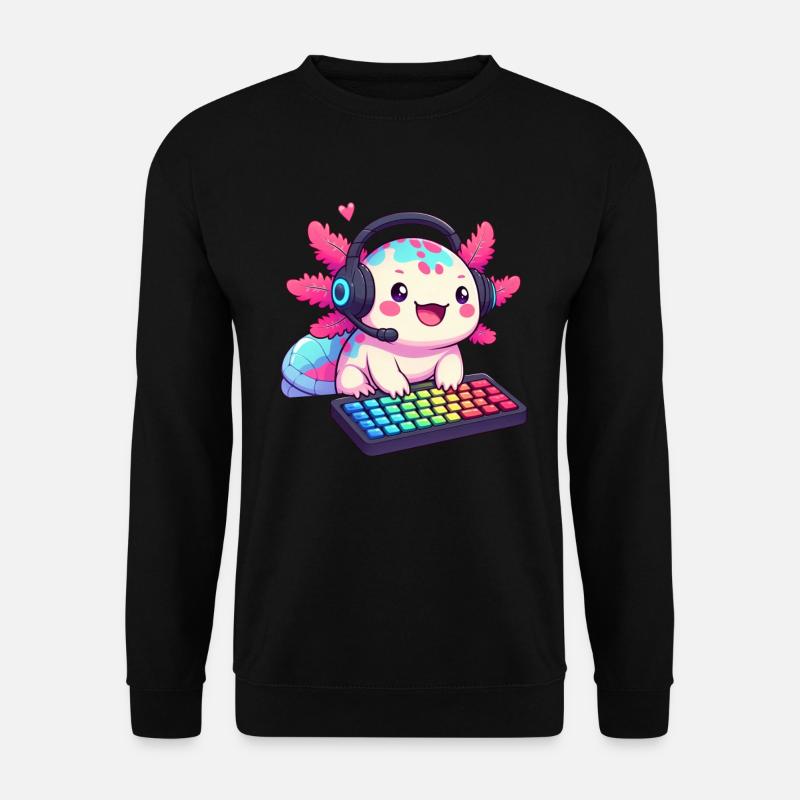 Gamesolotl Axolotl PC Gaming Gamer Videospieler - Unisex Pullover - Schwarz