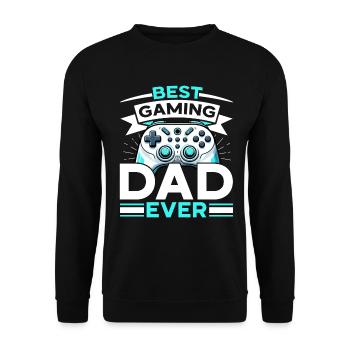 Gamer Papa Papa Amateur de jeux vidéo PC - Sweat-shirt Unisexe - noir - Devant - Alina (178cm) & Michal (187cm)