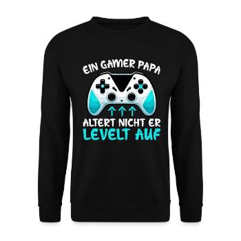 Gamer Papa Papa Amateur de jeux vidéo PC - Sweat-shirt Unisexe - noir - Devant - Alina (178cm) & Michal (187cm)