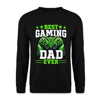 Gamer Papa Papa Amateur de jeux vidéo PC - Sweat-shirt Unisexe - noir - Devant - Alina (178cm) & Michal (187cm)
